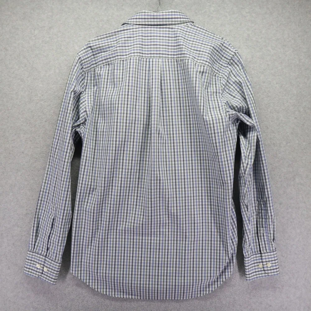 Banana Republic Shirt Mens Medium 15-15.5‎ Classic Fit Button Plaid Long Sleeve